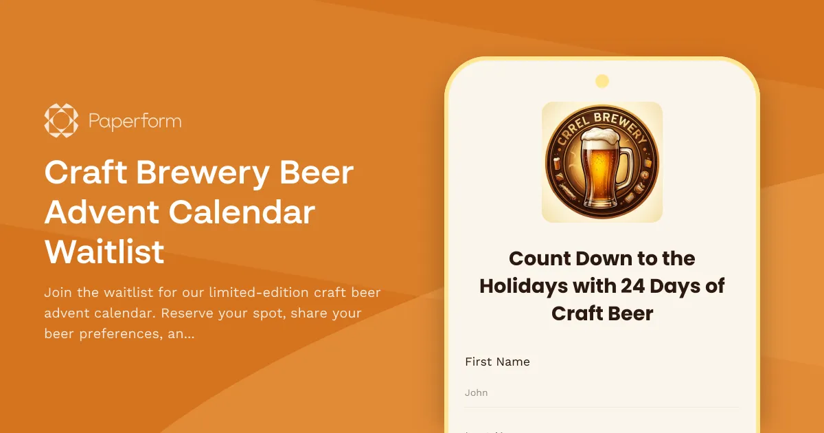 Craft Brewery Beer Advent Calendar Waitlist