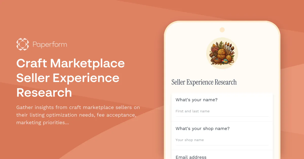 Craft Marketplace Seller Experience Research