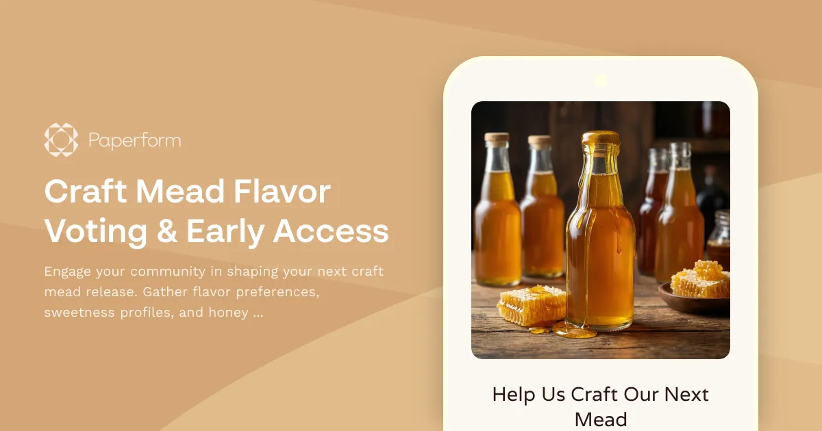 Craft Mead Flavor Voting & Early Access