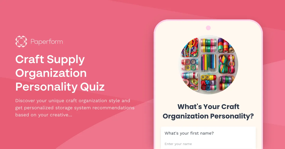 Craft Supply Organization Personality Quiz