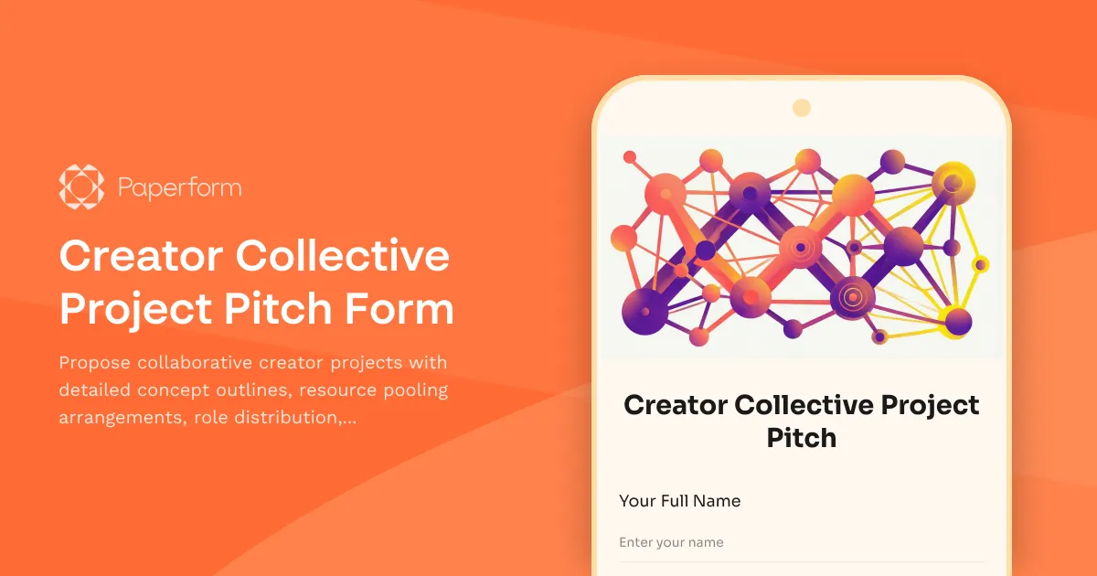 Creator Collective Project Pitch Form