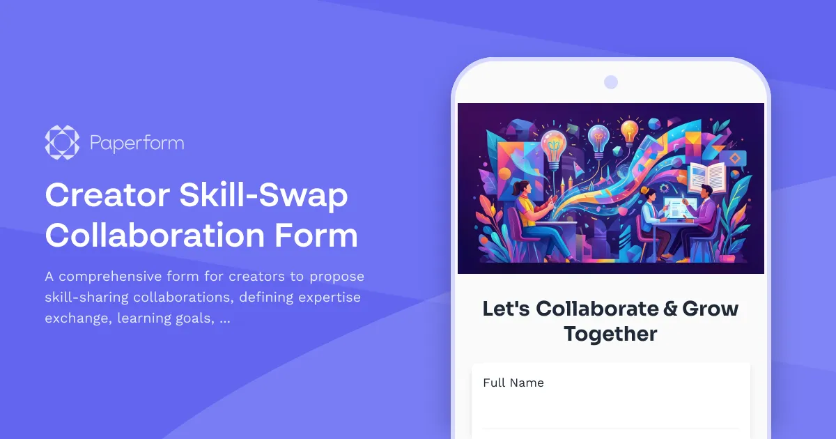 Creator Skill-Swap Collaboration Form