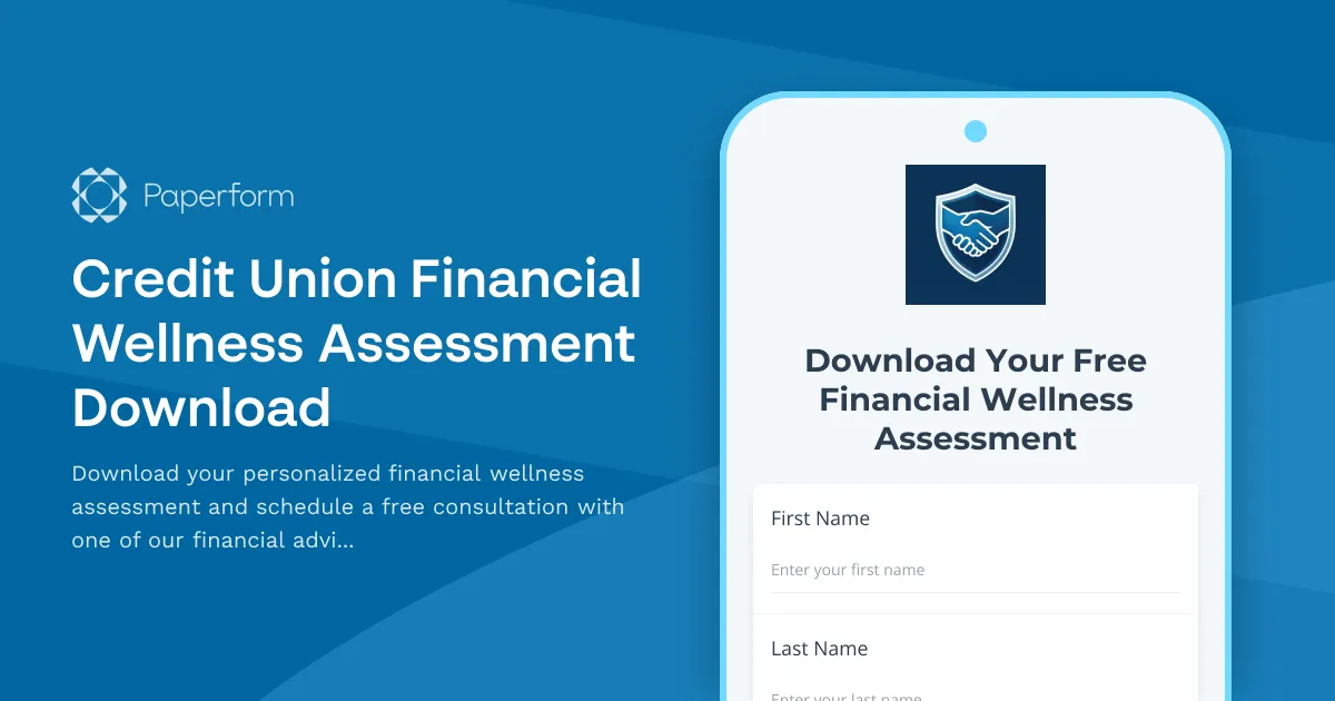 Credit Union Financial Wellness Assessment Download