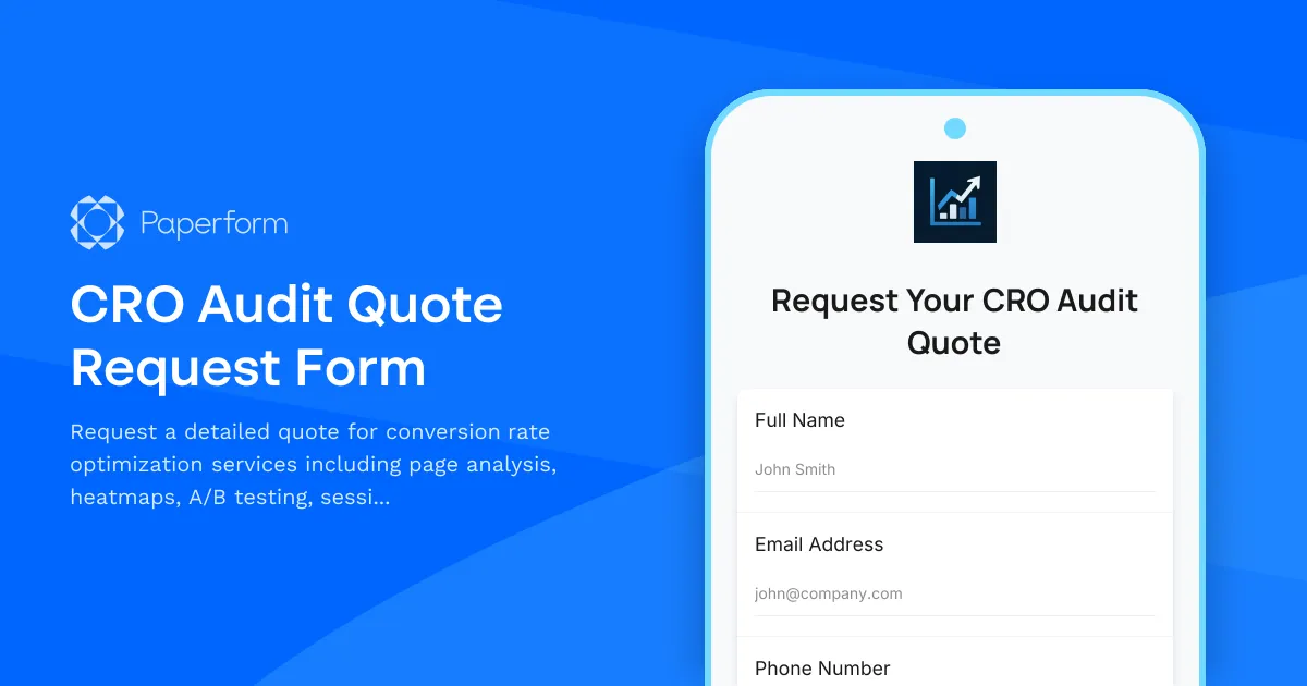 CRO Audit Quote Request Form