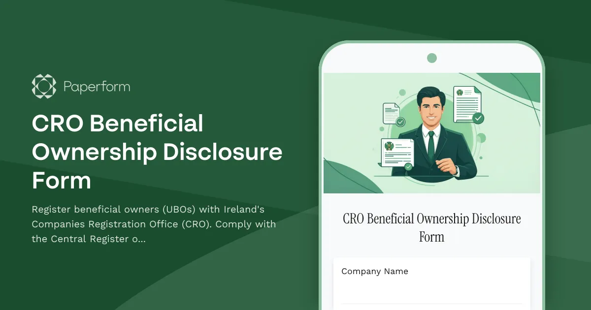 CRO Beneficial Ownership Disclosure Form