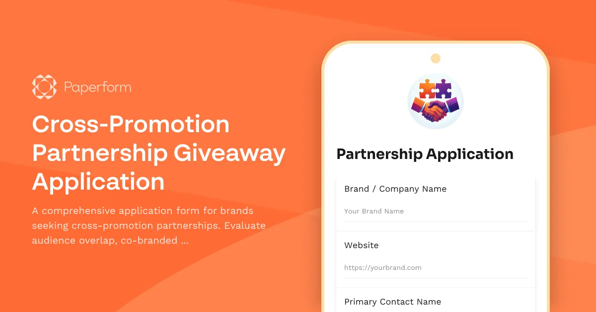 Cross-Promotion Partnership Giveaway Application