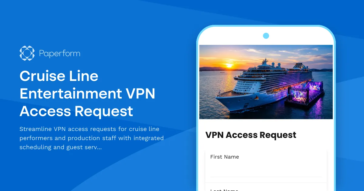 Cruise Line Entertainment VPN Access Request