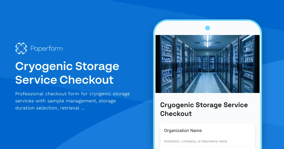 Cryogenic Storage Service Checkout