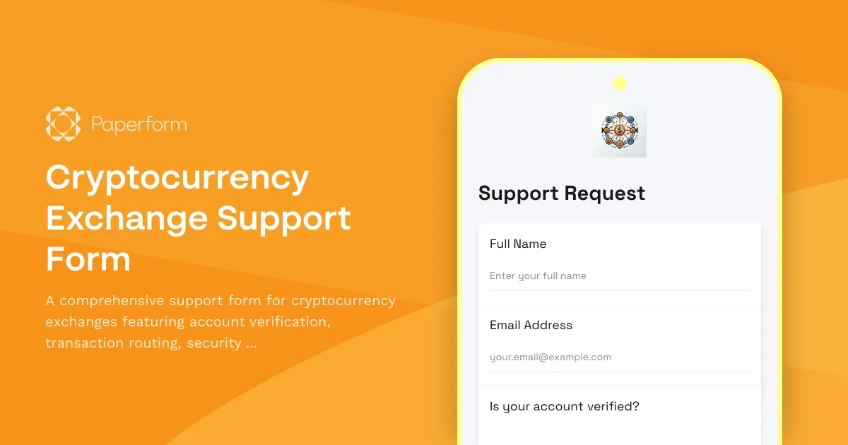 Cryptocurrency Exchange Support Form