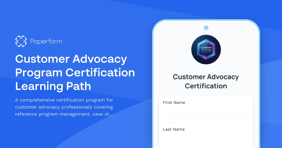 Customer Advocacy Program Certification Learning Path