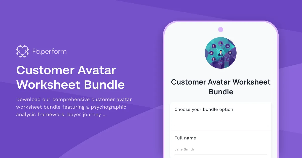 Customer Avatar Worksheet Bundle