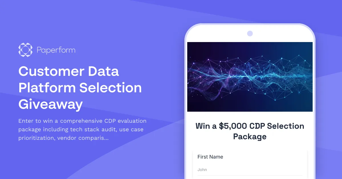 Customer Data Platform Selection Giveaway