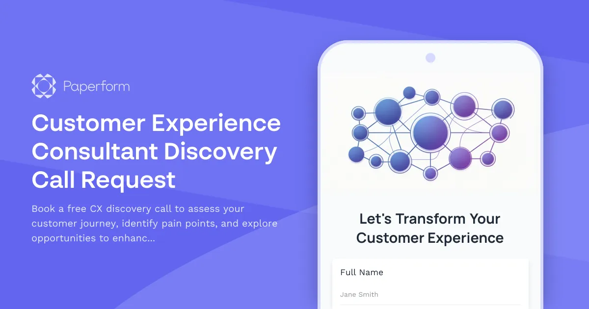 Customer Experience Consultant Discovery Call Request