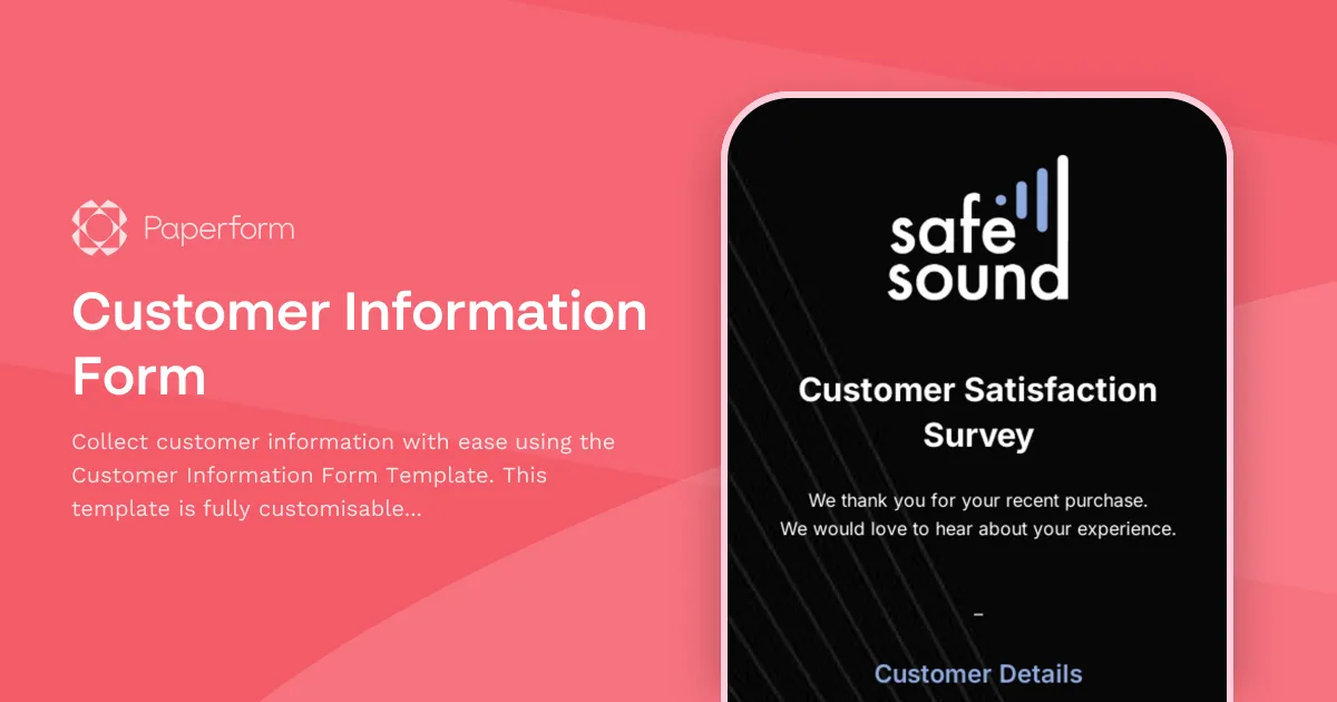 Customer Information Form