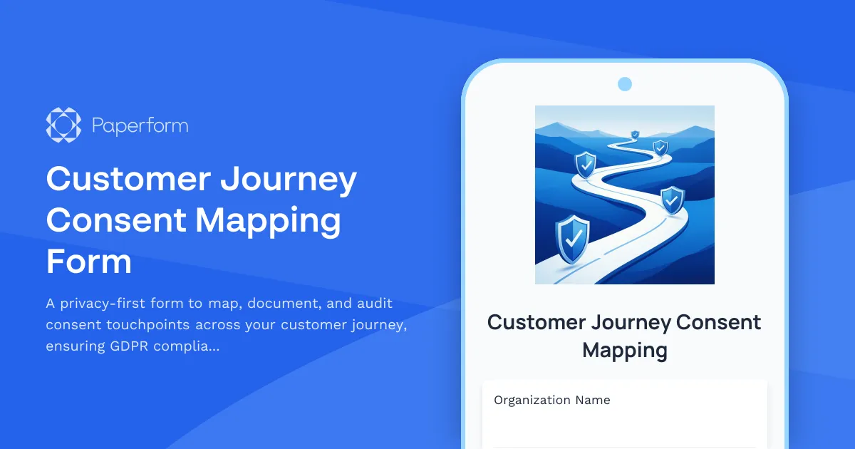 Customer Journey Consent Mapping Form