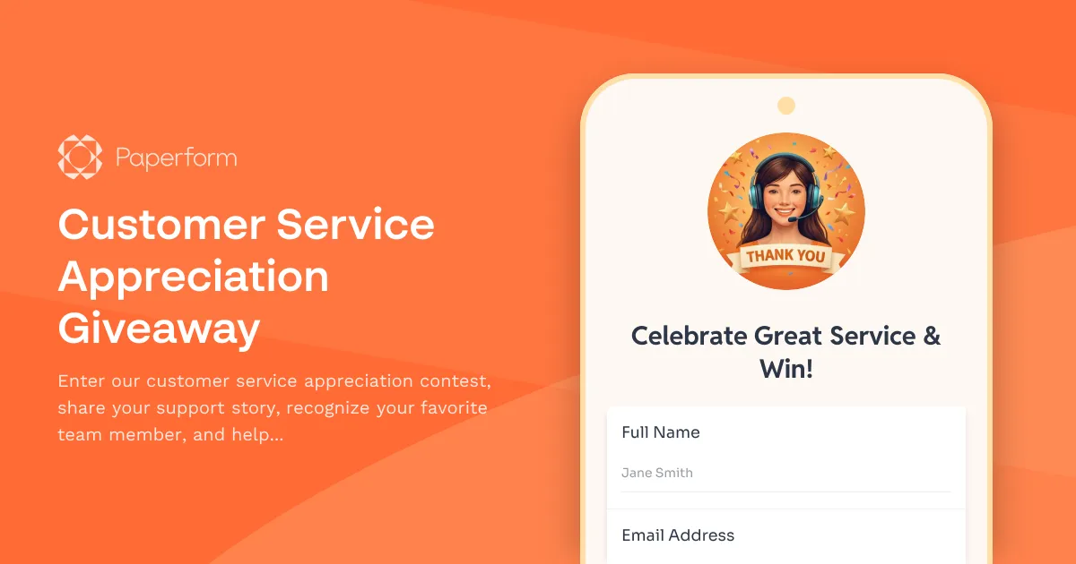 Customer Service Appreciation Giveaway