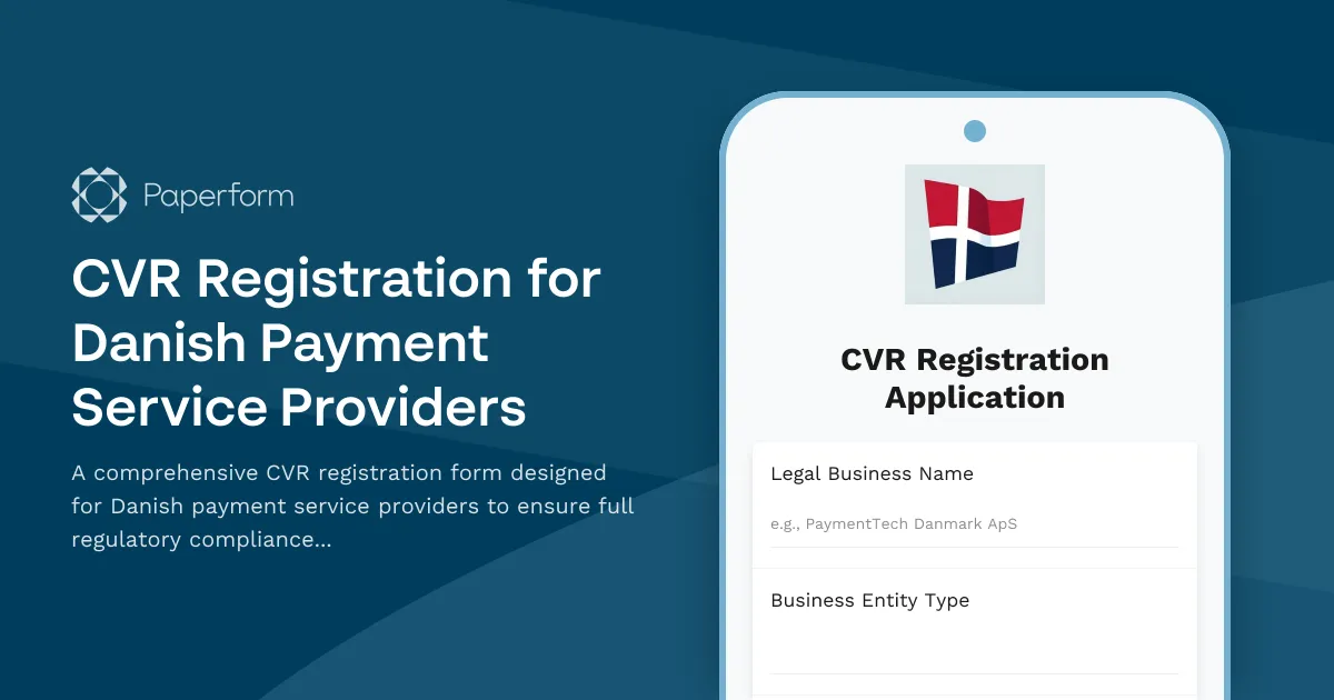 CVR Registration for Danish Payment Service Providers