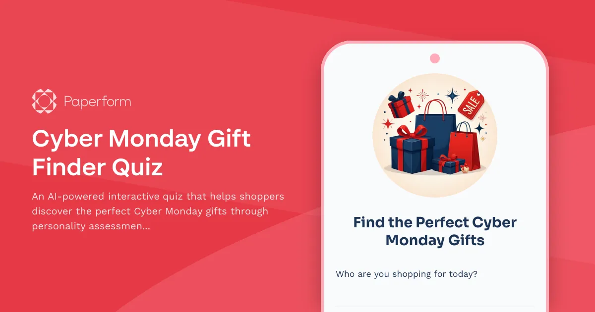 Cyber Monday Gift Finder Quiz