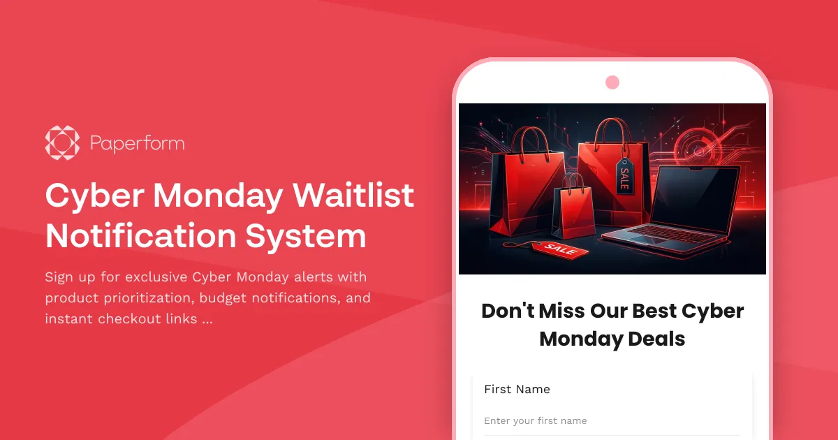 Cyber Monday Waitlist Notification System