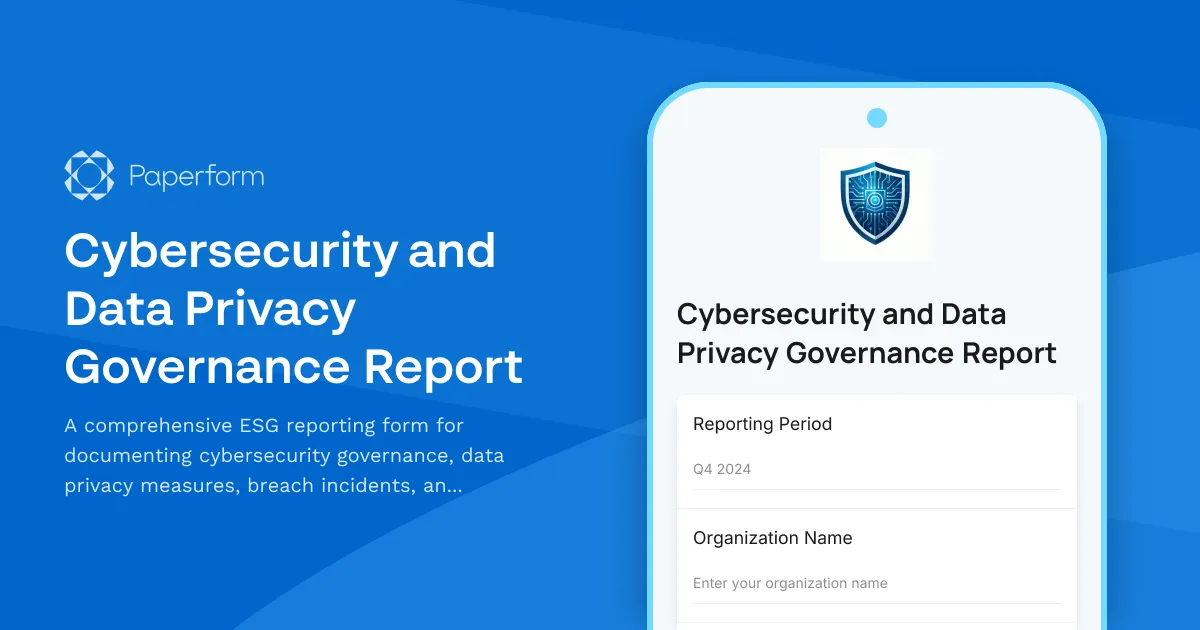 Cybersecurity and Data Privacy Governance Report