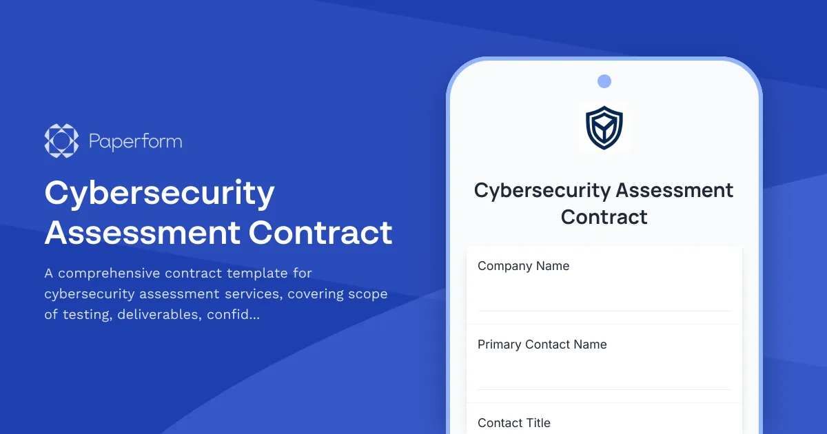 Cybersecurity Assessment Contract
