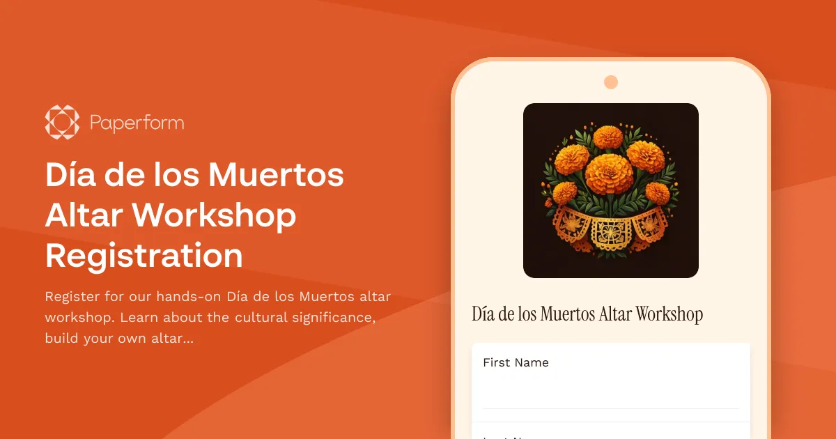 Día de los Muertos Altar Workshop Registration