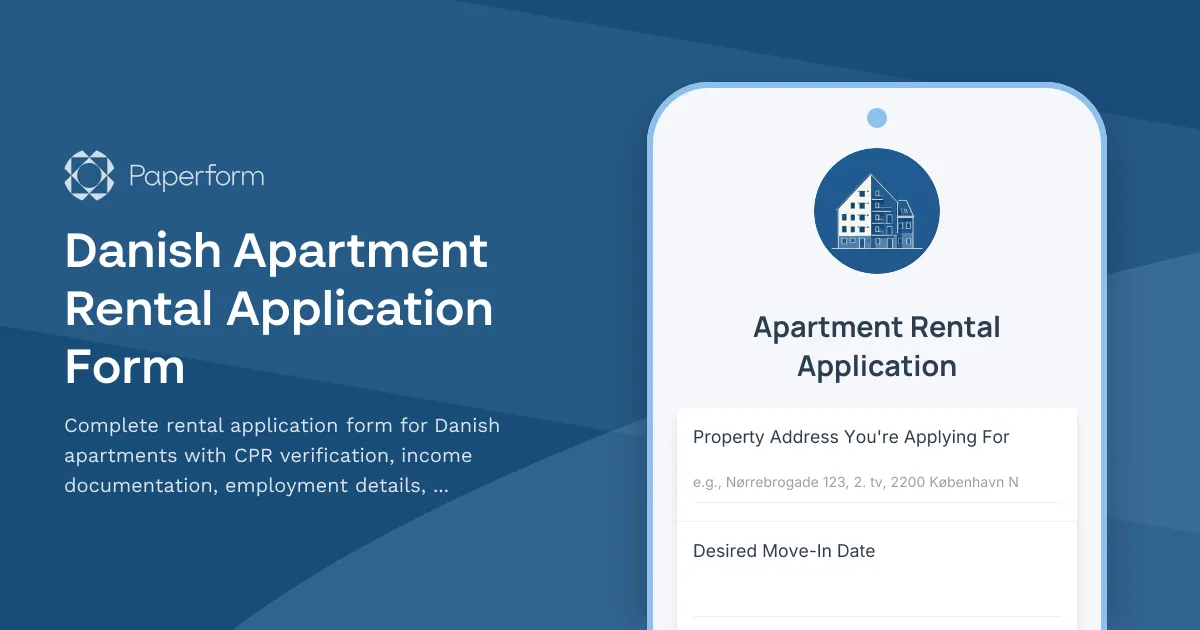 Danish Apartment Rental Application Form