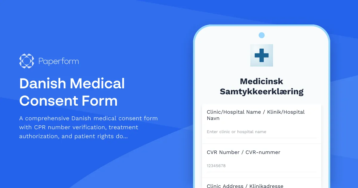 Danish Medical Consent Form