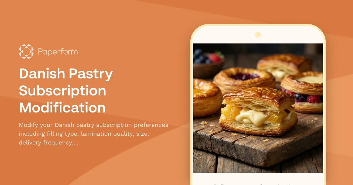 Danish Pastry Subscription Modification