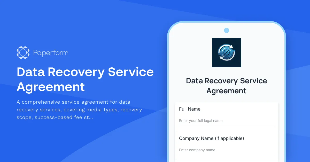 Data Recovery Service Agreement