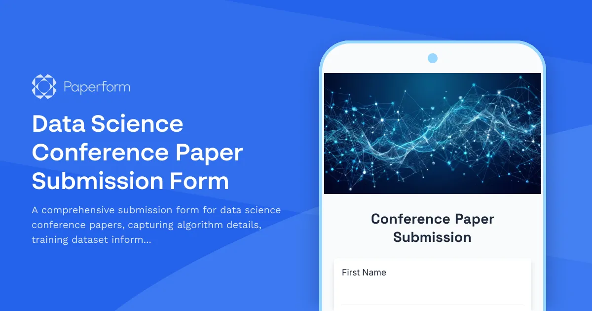 Data Science Conference Paper Submission Form