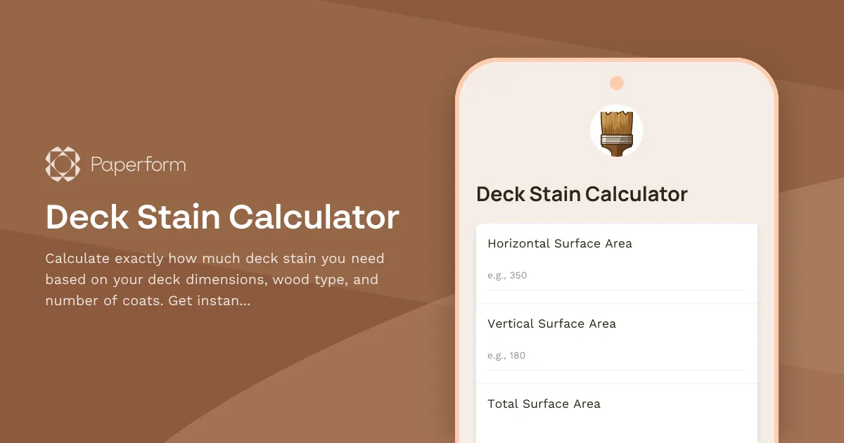 Deck Stain Calculator