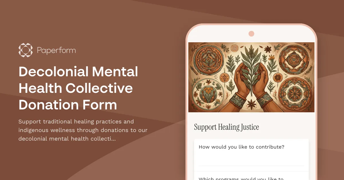 Decolonial Mental Health Collective Donation Form