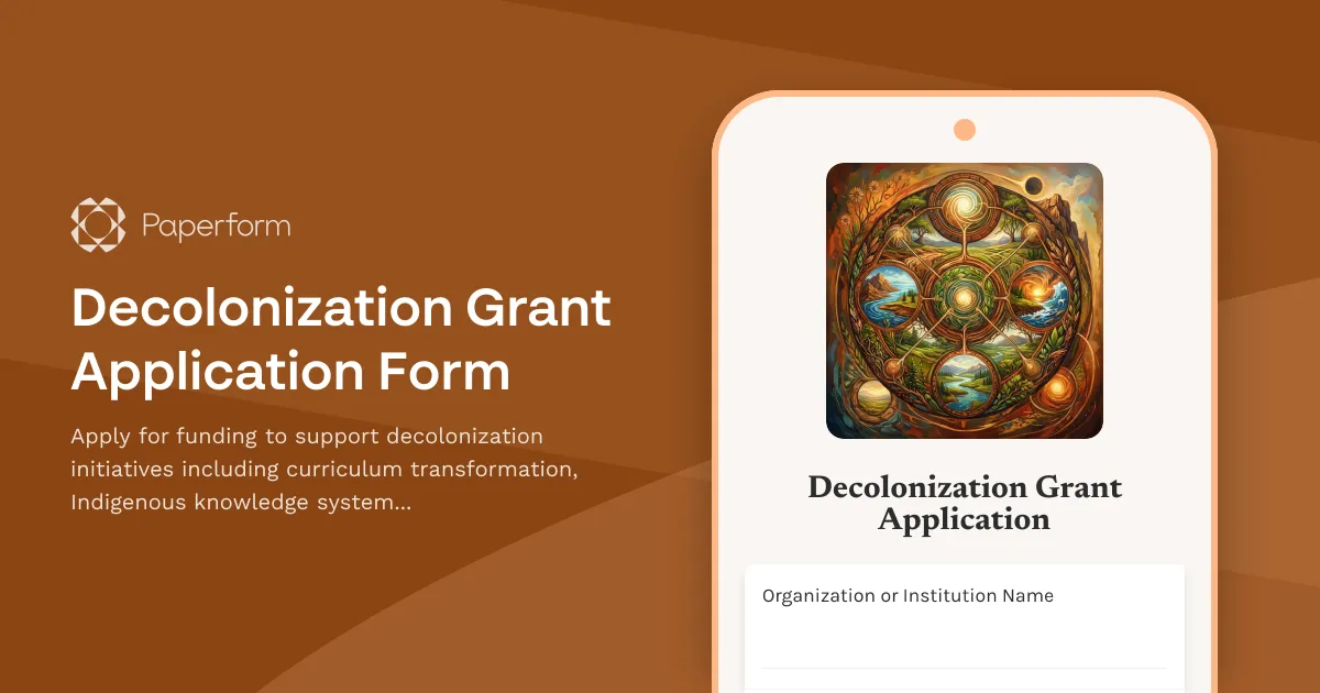 Decolonization Grant Application Form