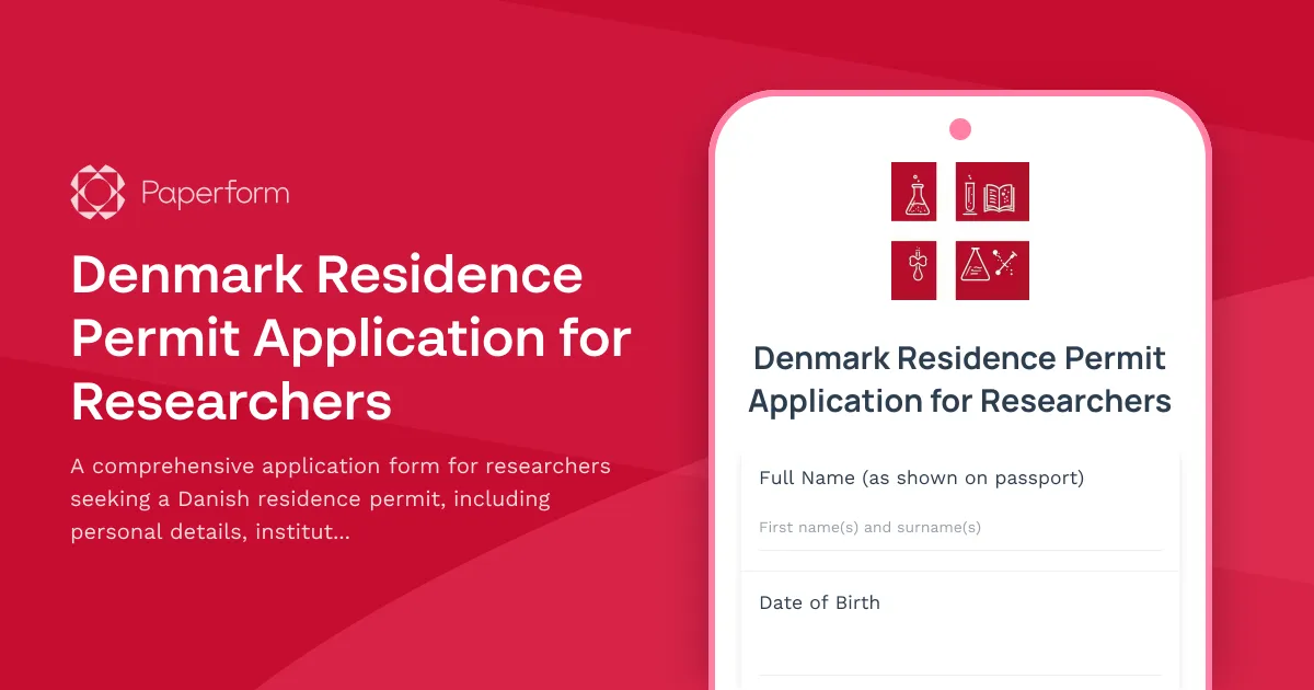 Denmark Residence Permit Application for Researchers