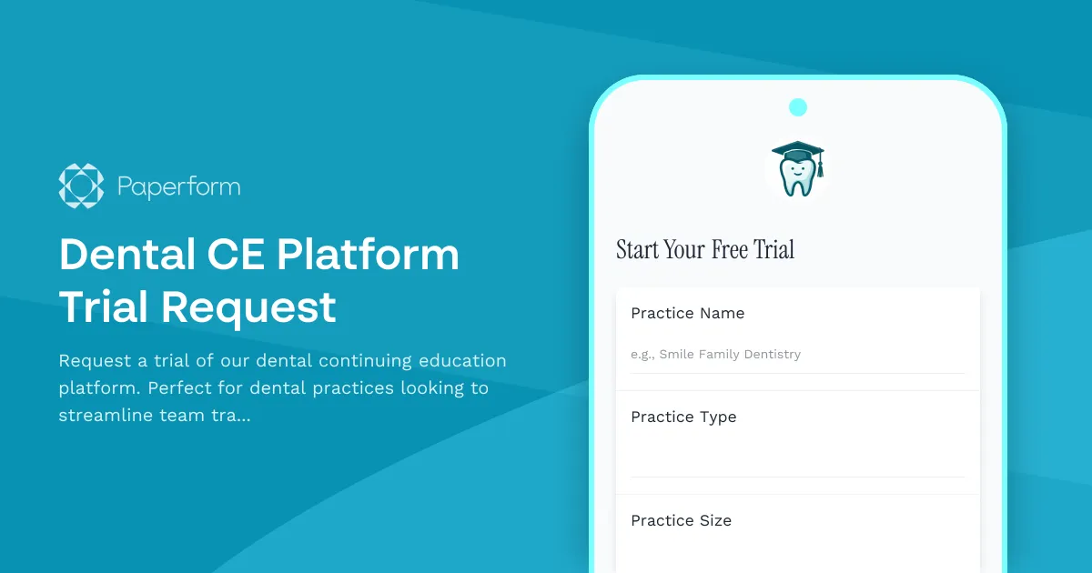 Dental CE Platform Trial Request