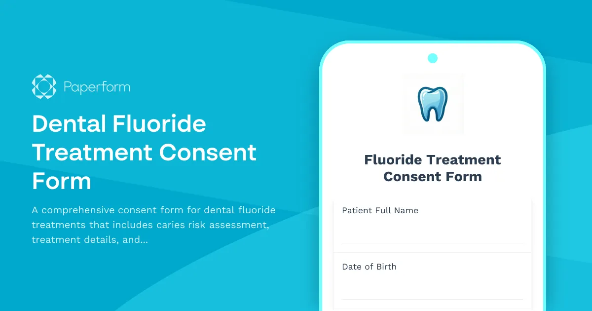 Dental Fluoride Treatment Consent Form