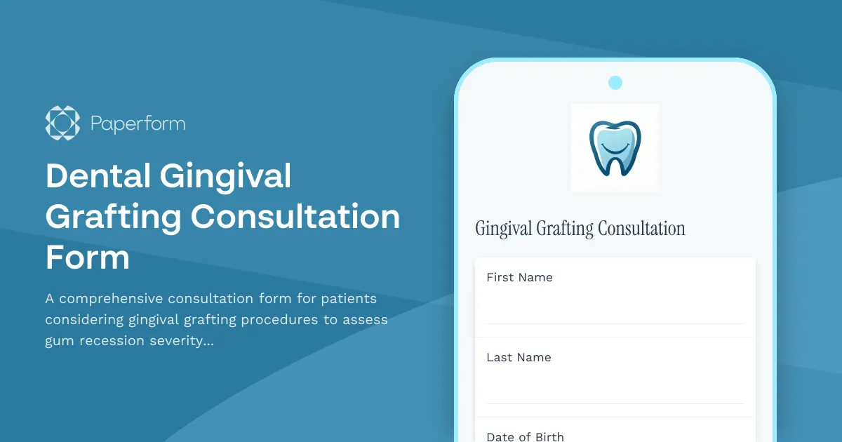Dental Gingival Grafting Consultation Form