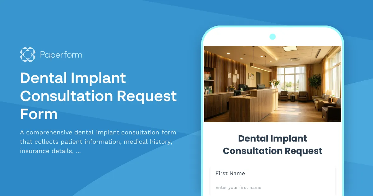 Dental Implant Consultation Request Form