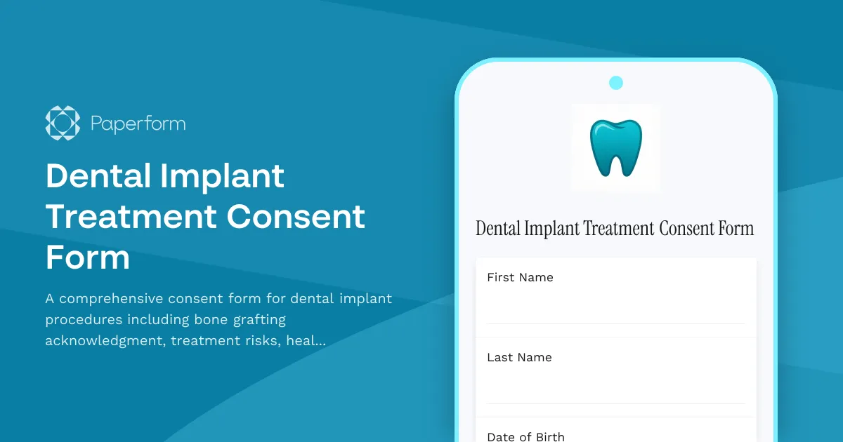 Dental Implant Treatment Consent Form