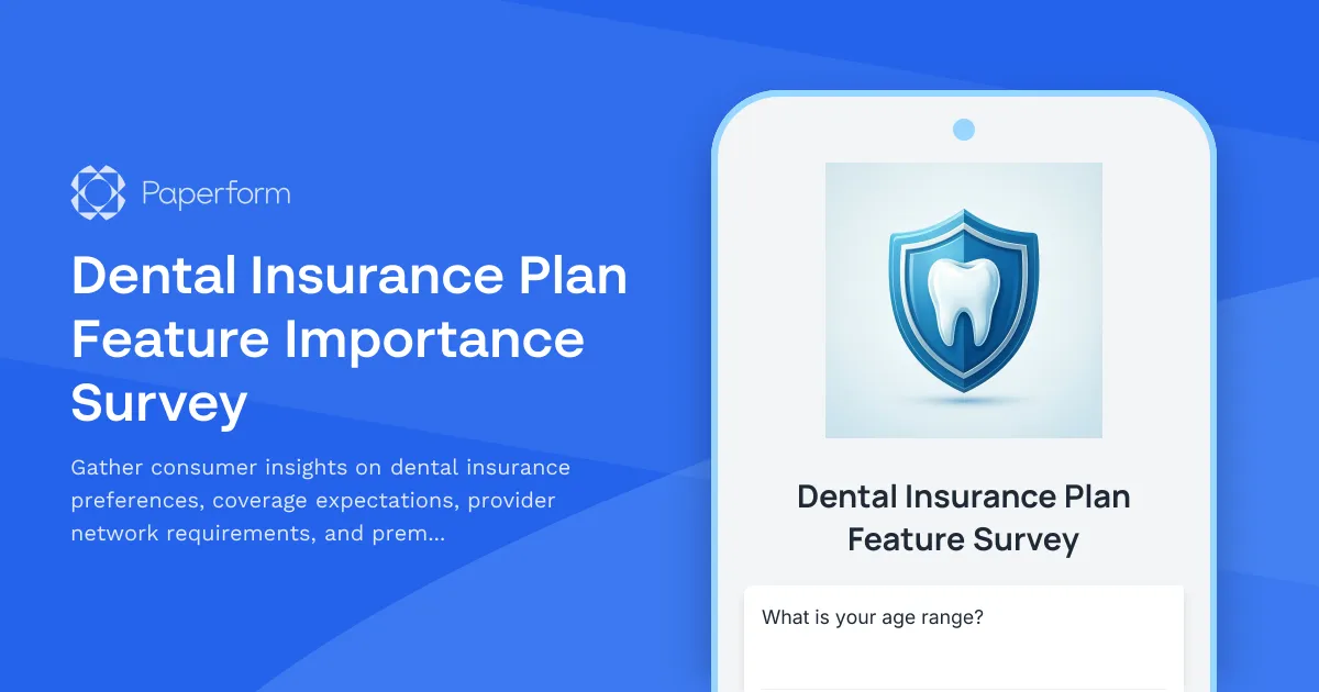 Dental Insurance Plan Feature Importance Survey