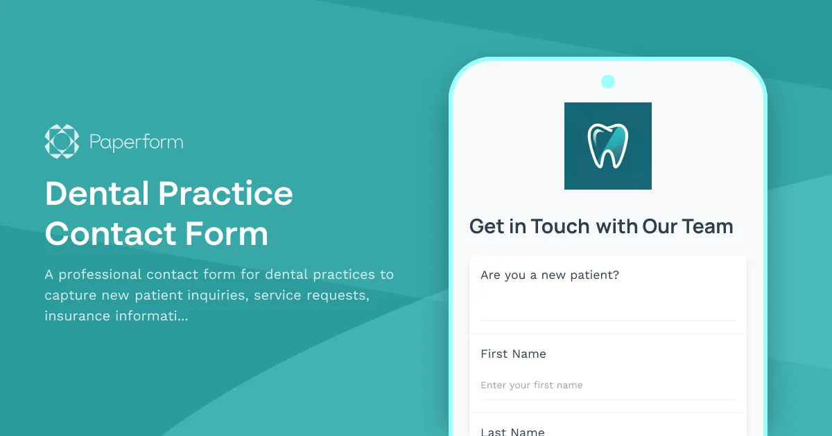 Dental Practice Contact Form