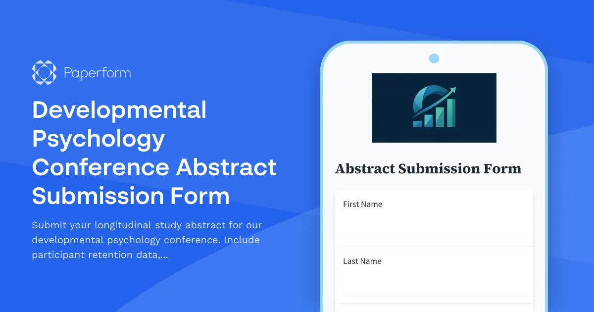 Developmental Psychology Conference Abstract Submission Form