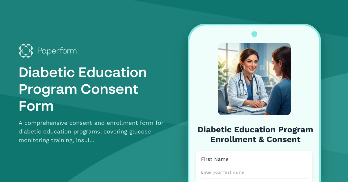 Diabetic Education Program Consent Form