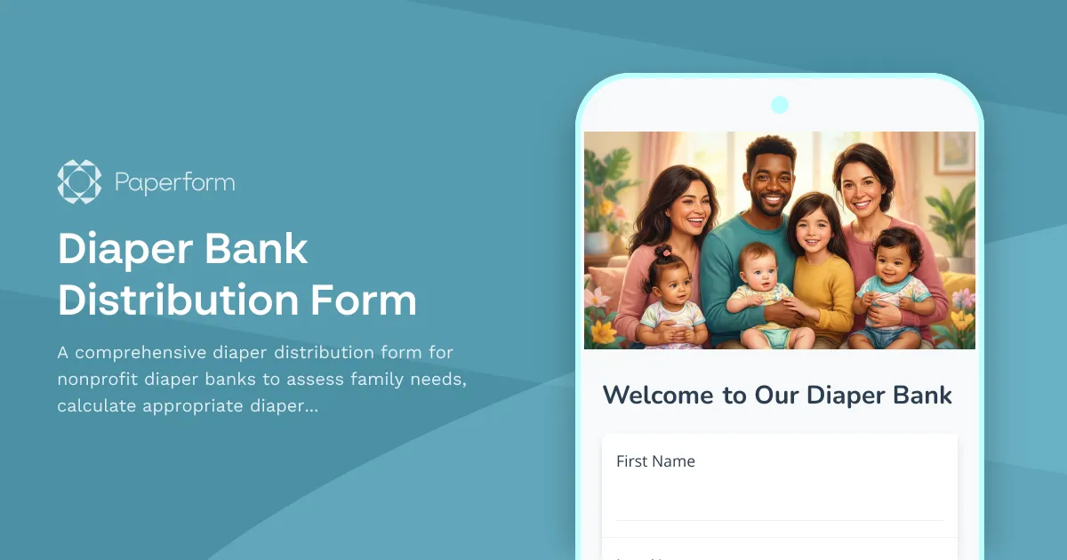 Diaper Bank Distribution Form