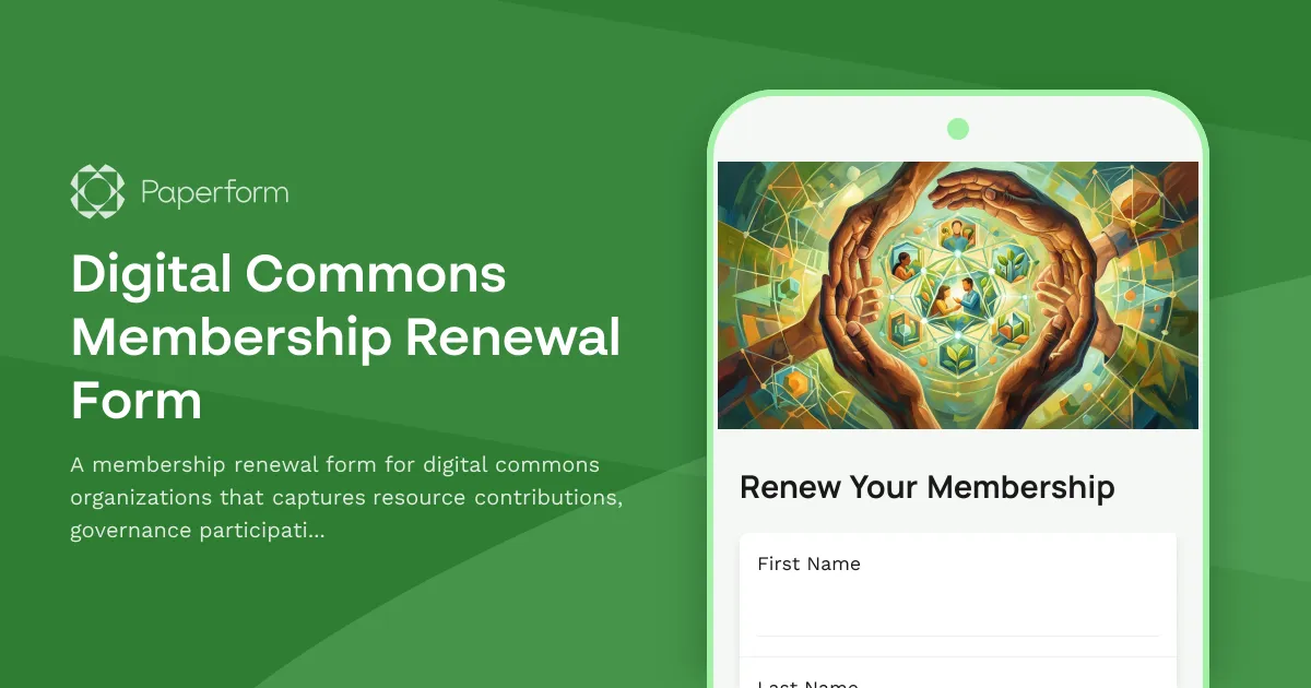 Digital Commons Membership Renewal Form