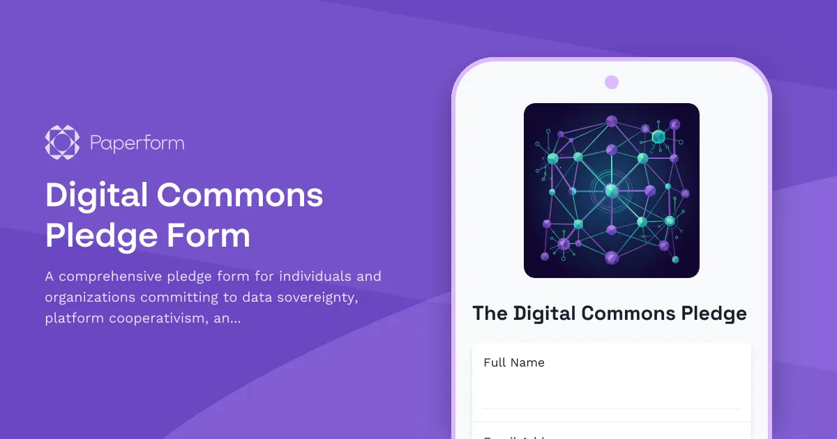 Digital Commons Pledge Form