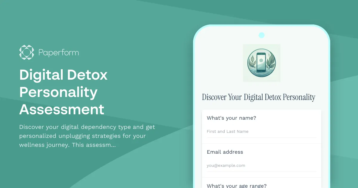 Digital Detox Personality Assessment