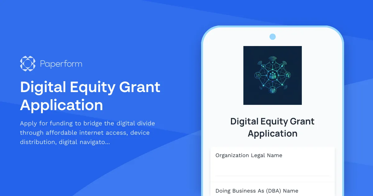 Digital Equity Grant Application