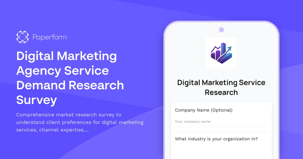 Digital Marketing Agency Service Demand Research Survey